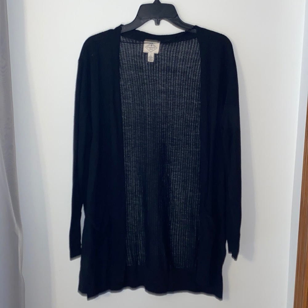 Plain Black Lightweight Cardigan